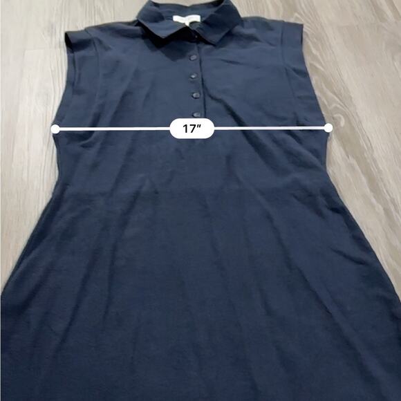 Rag & Bone Mckenna Polo Navy Blue Sleeveless Mini Dress Size L - Picture 8 of 9